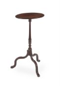 A CARVED MAHOGANY TRIPOD TABLE, IN GEORGE III STYLE, IN THE MANNER OF MAYHEW AND INCE, 19TH CENTURY