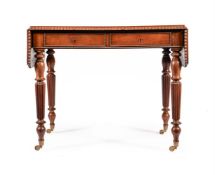 Y AN UNUSUAL GEORGE IV ROSEWOOD AND PARQUETRY BANDED SOFA TABLE, CIRCA 1825