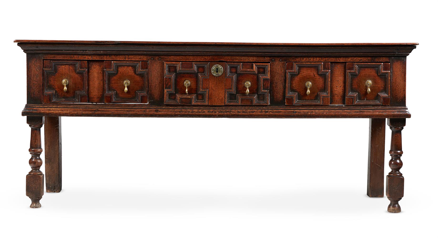 A CHARLES II OAK DRESSER BASE, CIRCA 1660 - Image 3 of 3