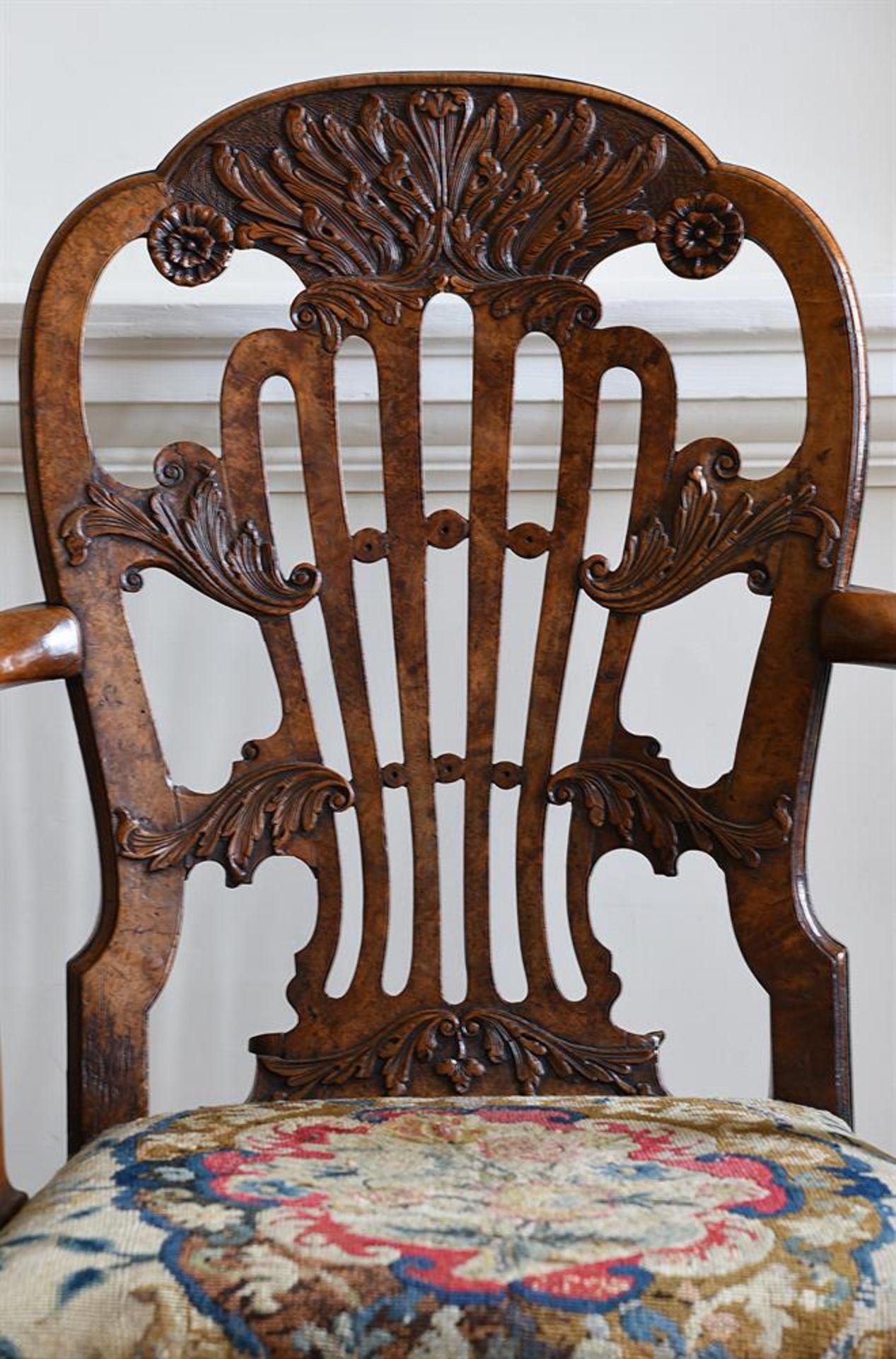 A GEORGE II CARVED WALNUT OPEN ARMCHAIR, ATTRIBUTED TO DANIEL BELL AND THOMAS MOORE, CIRCA 1735 - Image 21 of 21