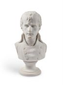 A SEVRES BISCUIT PORCELAIN BUST OF NAPOLEON BONAPARTE AS 1ST CONSUL, LATE 19TH CENTURY