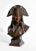 ÉMILE-LOUIS PICAULT (FRENCH, 1833-1915), A BRONZE BUST OF THE YOUNG NAPOLEON BONAPARTE