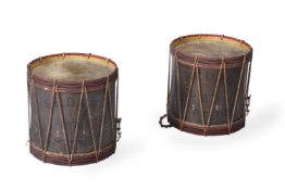 A PAIR OF COMMEMORATIVE DRUMS