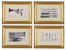GERMAN SCHOOL (CIRCA 1830), FOUR DESIGNS FOR TOOLS OF THE TRADE