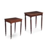 A PAIR OF GEORGE IV MAHOGANY SIDE TABLES