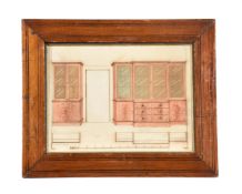WORKSHOP OF GILLOWS OF LANCASTER (EARLY 19TH CENTURY), DESIGN FOR BOOKCASES