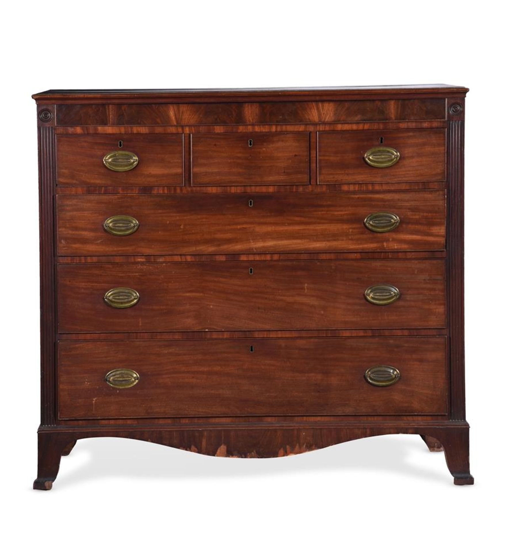 A GEORGE IV MAHOGANY CHEST OF DRAWERS