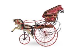 A VICTORIAN OR EDWARDIAN CHILD'S HORSE AND CARRIAGE