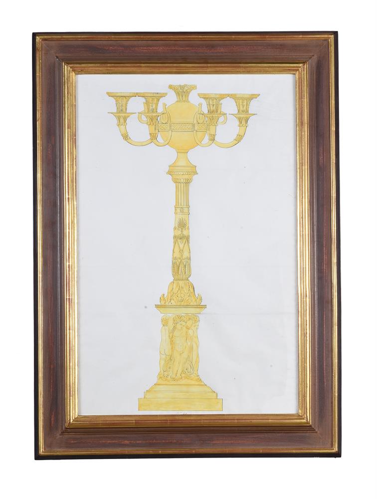 FRENCH SCHOOL (CIRCA 1820), FOUR DESIGNS FOR ALLEGORICAL CANDELABRA - Image 5 of 5