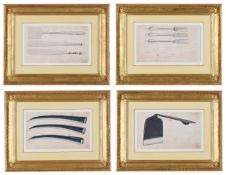 GERMAN SCHOOL (CIRCA 1830), FOUR DESIGNS FOR TOOLS OF THE TRADES