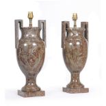 A PAIR OF RUSSIAN COMPOSITE NEO-CLASSICAL URNS