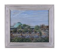 E** WILLIAMS (BRITISH 20TH CENTURY), A ROOFTOP VIEW OF THE BRITISH MUSEUM
