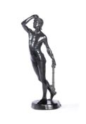 EDWARD ONSLOW FORD RA 1852-1901, A BRONZE MODEL OF A YOUTH PROBABLY LINUS
