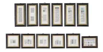 GERMAN SCHOOL (CIRCA 1785), TWELVE DESIGNS FOR FIELD ARTILLERY AND MUNITIONS