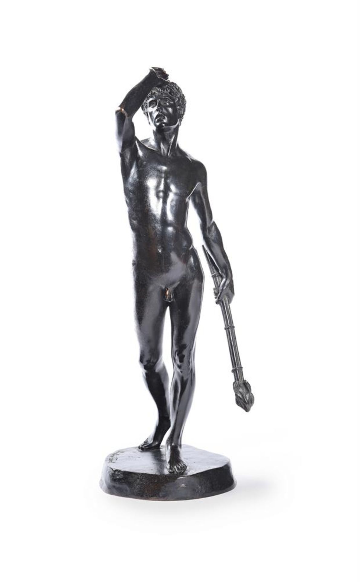 EDWARD ONSLOW FORD RA 1852-1901, A BRONZE MODEL OF A YOUTH PROBABLY LINUS - Image 2 of 3