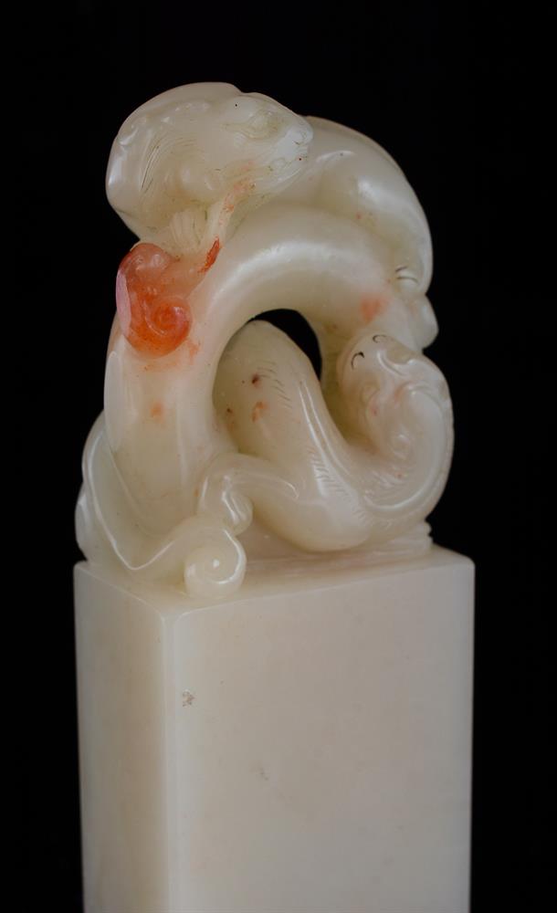 A Chinese furong soapstone seal - Image 2 of 6