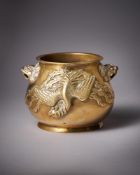 A rare Chinese bronze censer with phoenix