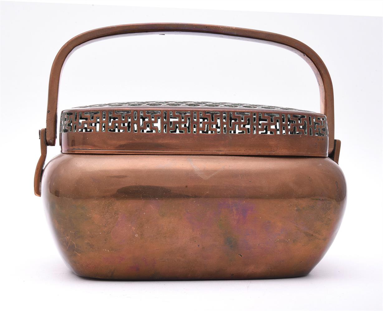 A rectangular Chinese copper hand warmer - Image 7 of 7