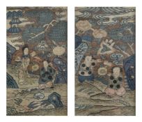 Two Chinese kesi panels