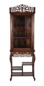 A Chinese hardwood cabinet on stand