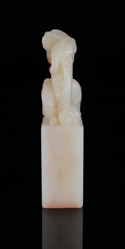 A Chinese furong soapstone seal - Image 4 of 6