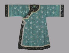 A Manchu court ladies gauze summer green informal robe