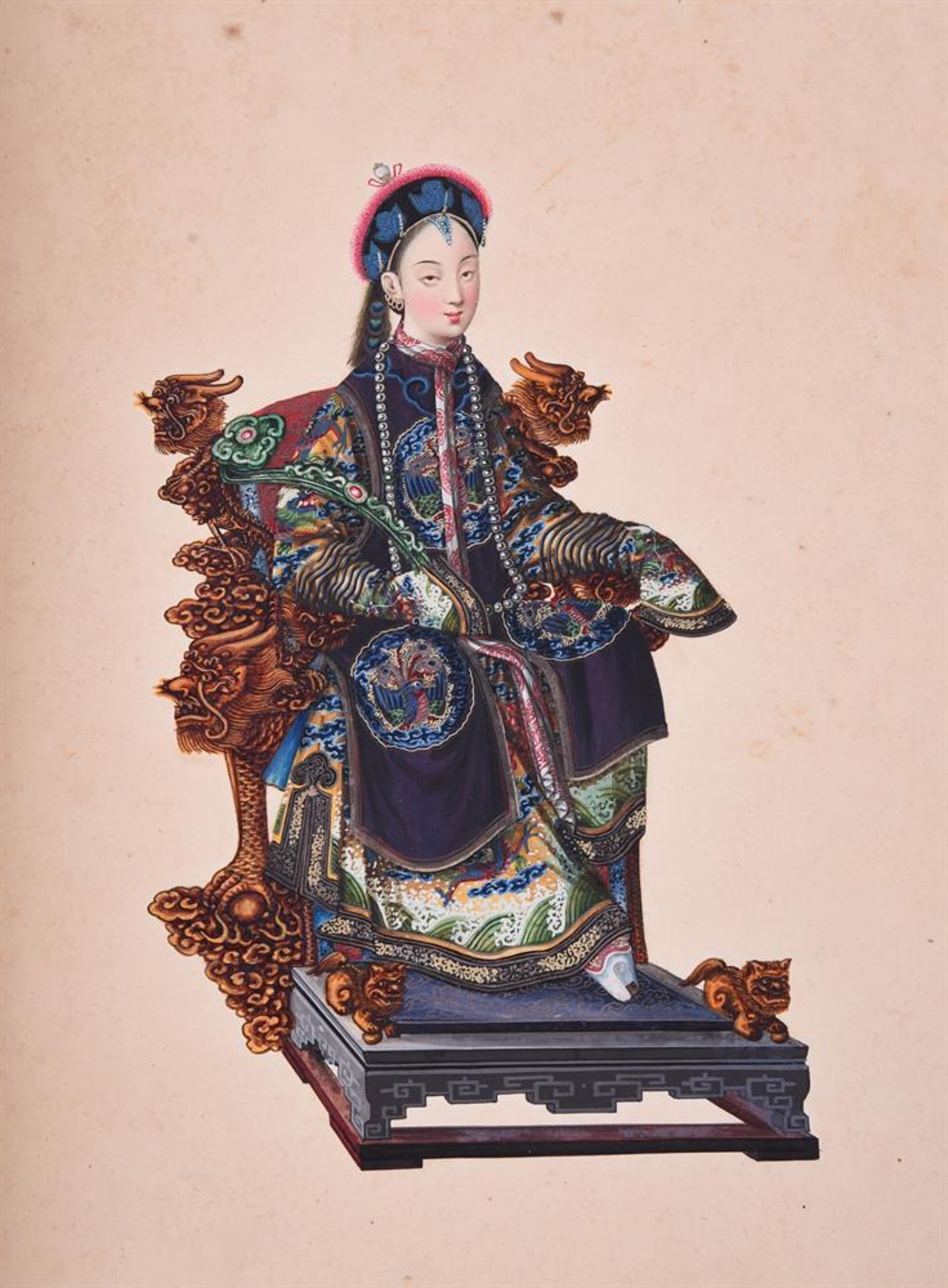 A fine and rare album of 67 china trade watercolours - Image 5 of 26