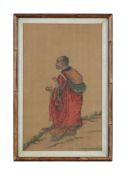 A Chinese painting of a Louhan