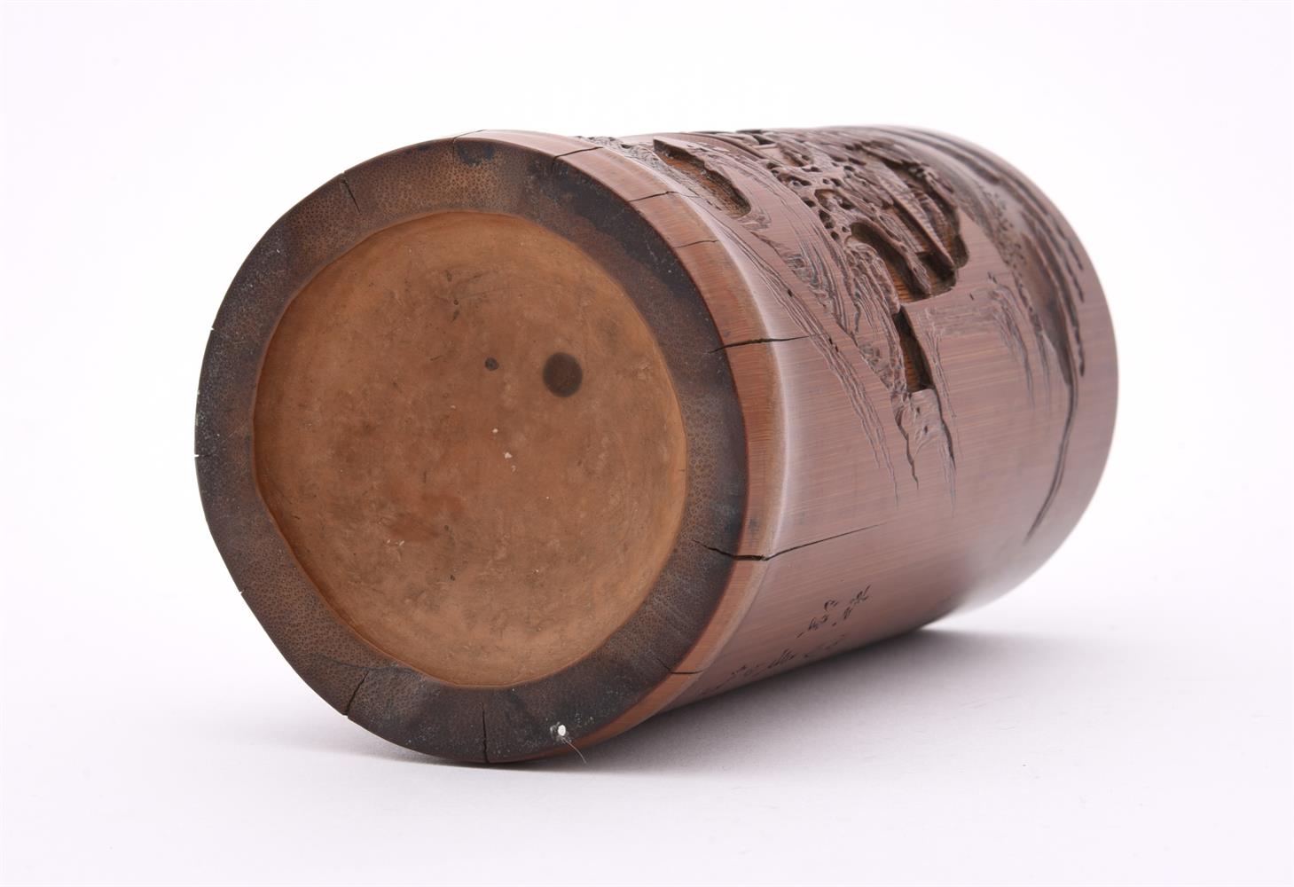 A Chinese bamboo brushpot - Image 8 of 9