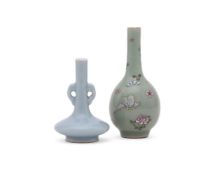 A Chinese miniature claire-de-lune vase
