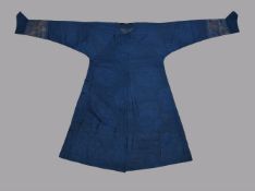 A rare Chinese Manchu blue summer gauze courtier's riding robe