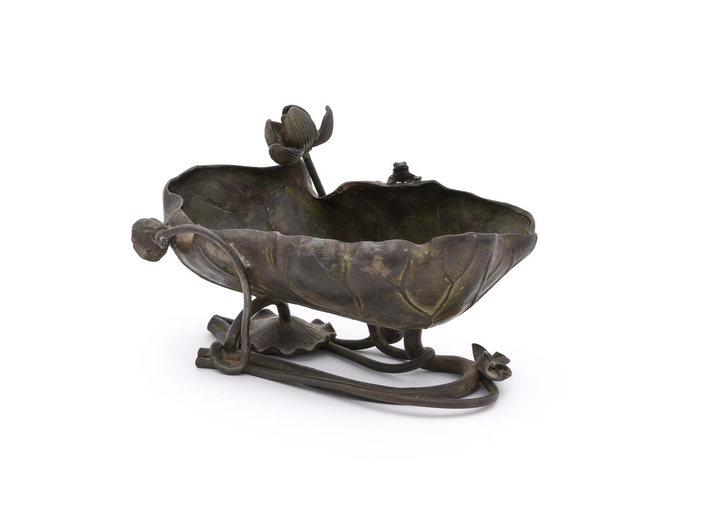 A Chinese bronze 'Lotus' brushwasher - Image 2 of 4