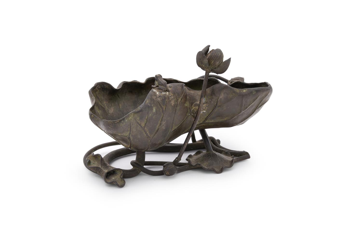 A Chinese bronze 'Lotus' brushwasher - Image 4 of 4