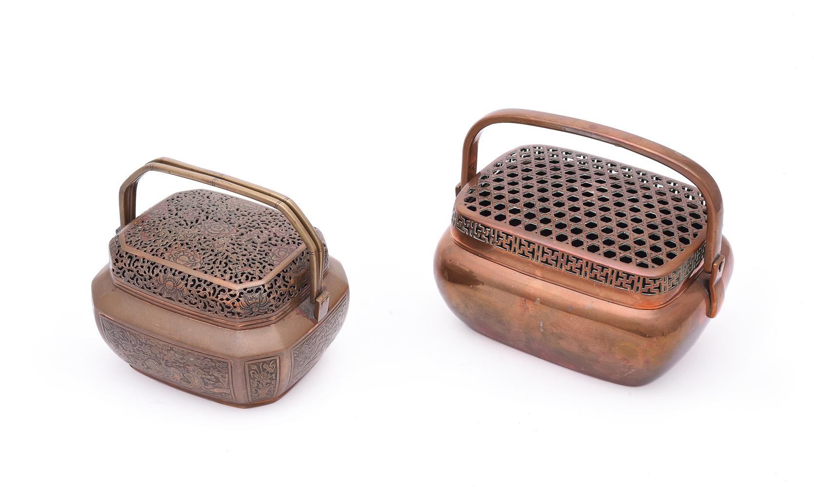 A rectangular Chinese copper hand warmer - Image 2 of 7