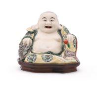 A Chinese Famille Verte model of a Budai
