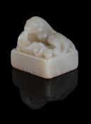 A Chinese furong soapstone seal