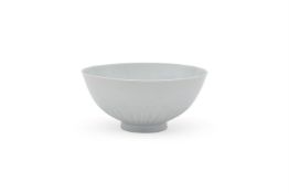 A Chinese white glazed 'Lotus' bowl