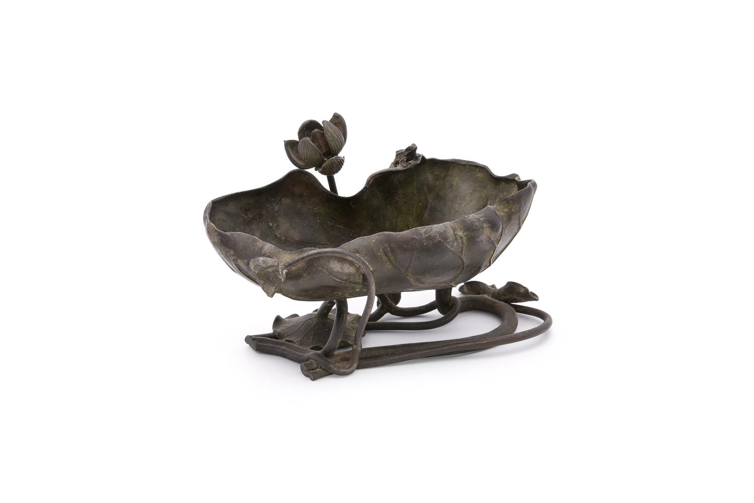 A Chinese bronze 'Lotus' brushwasher