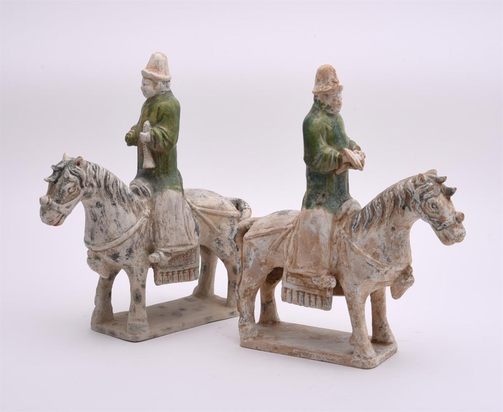 Three Chinese Tang style Sancai figures of Musicians - Image 3 of 5