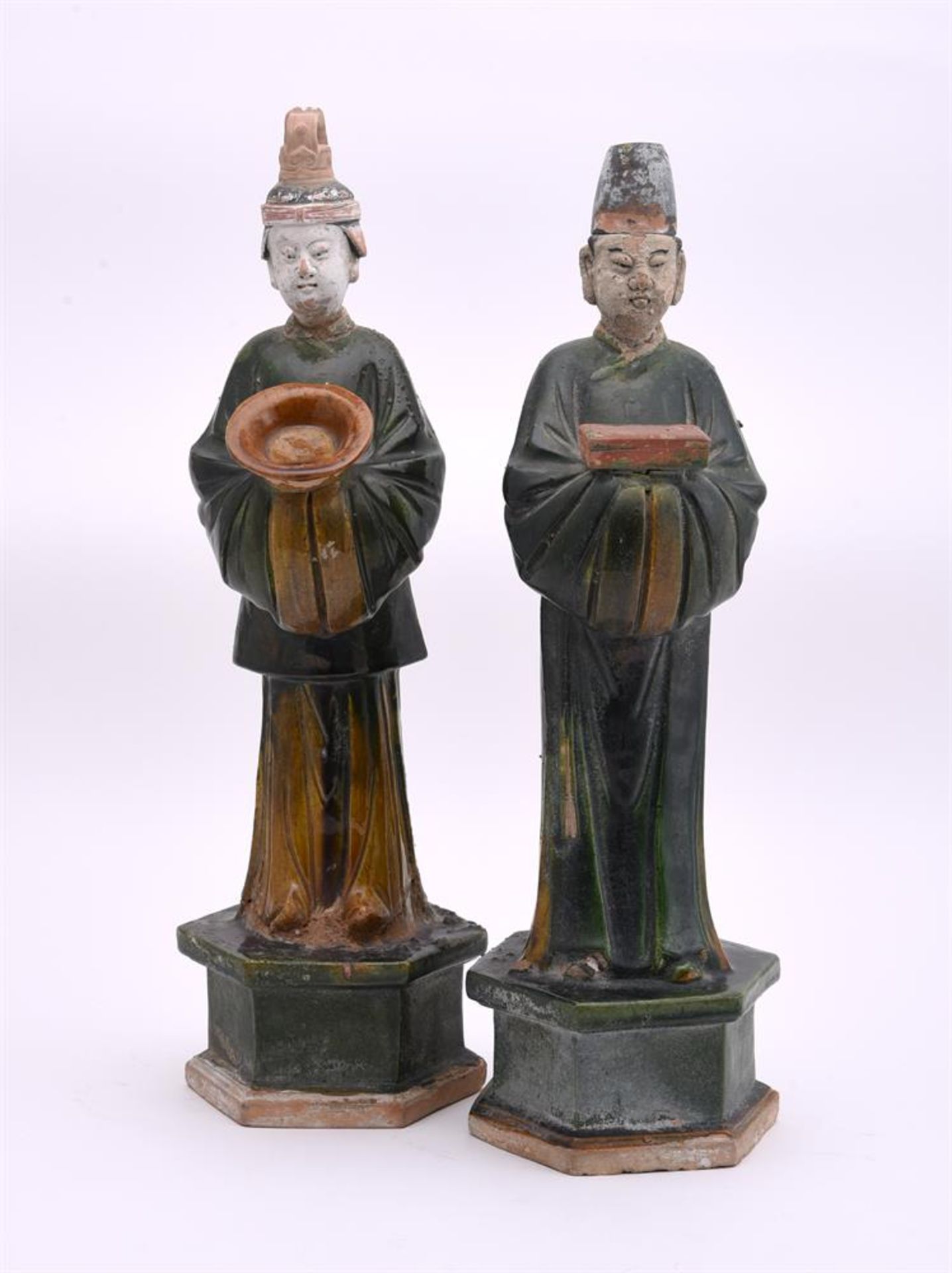 Three Chinese Tang style Sancai figures of Musicians - Image 2 of 5