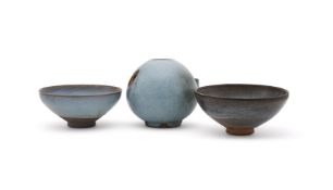 Two Chinese Jun glazed bowls