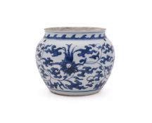 A Chinese blue and white jar