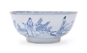 A Chinese blue and white bowl