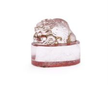 A Chinese rock crystal seal