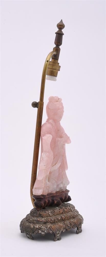 A Chinese rose quartz figure - Image 2 of 3