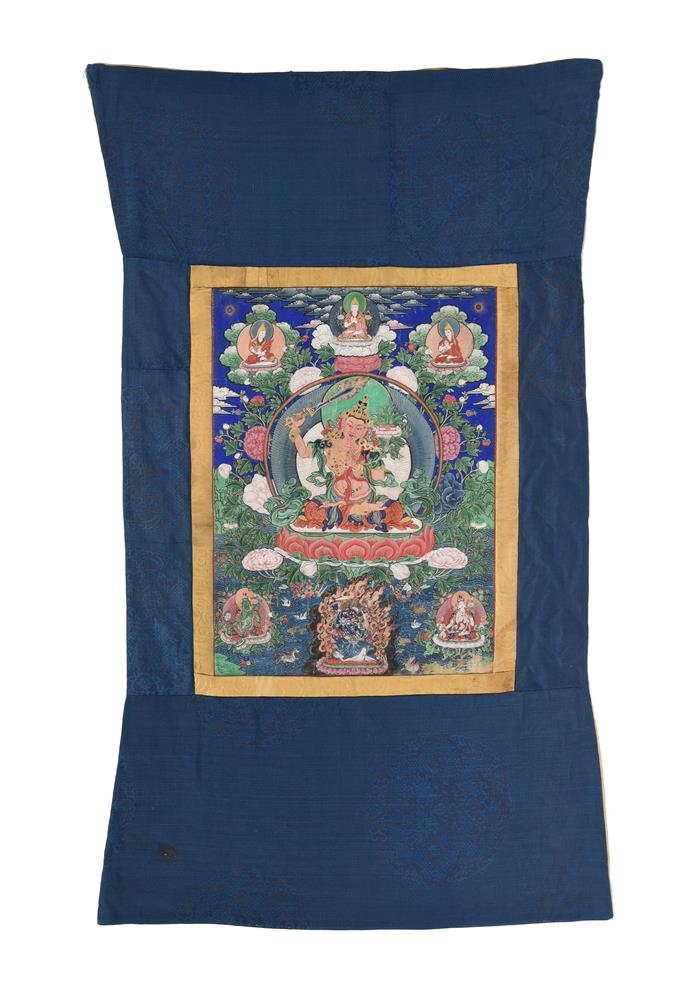 A Thangka depicting Manjusri