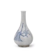 A Korean blue and white porcelain bottle vase
