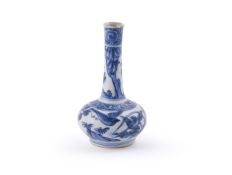 A Chinese blue and white vase