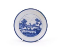 A Japanese blue and white porcelain 'Van Frytom' saucer