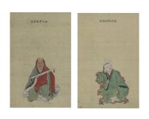 Two Chinese paintings of Luohan